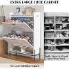 COZONY Shoe Cabinet with 2 Flip Drawers, Narrow Freestanding Shoe Rack Organizer with Metal Legs, Hidden Rack Cabinet for Entryway - 4 of 4