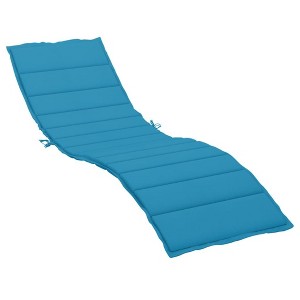 vidaXL Sun Lounger Cushion Blue Oxford fabric 78.7x27.6x1.2in - 1 of 4