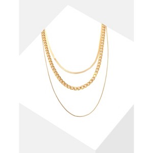 SOHI Women's Gold Everyday Multi-Layer Necklace - 1 of 4