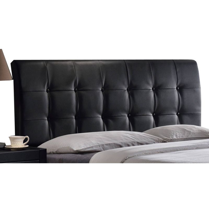Hillsdale Furniture Queen Lusso Upholstered Faux Leather Headboard Black, 1 of 5