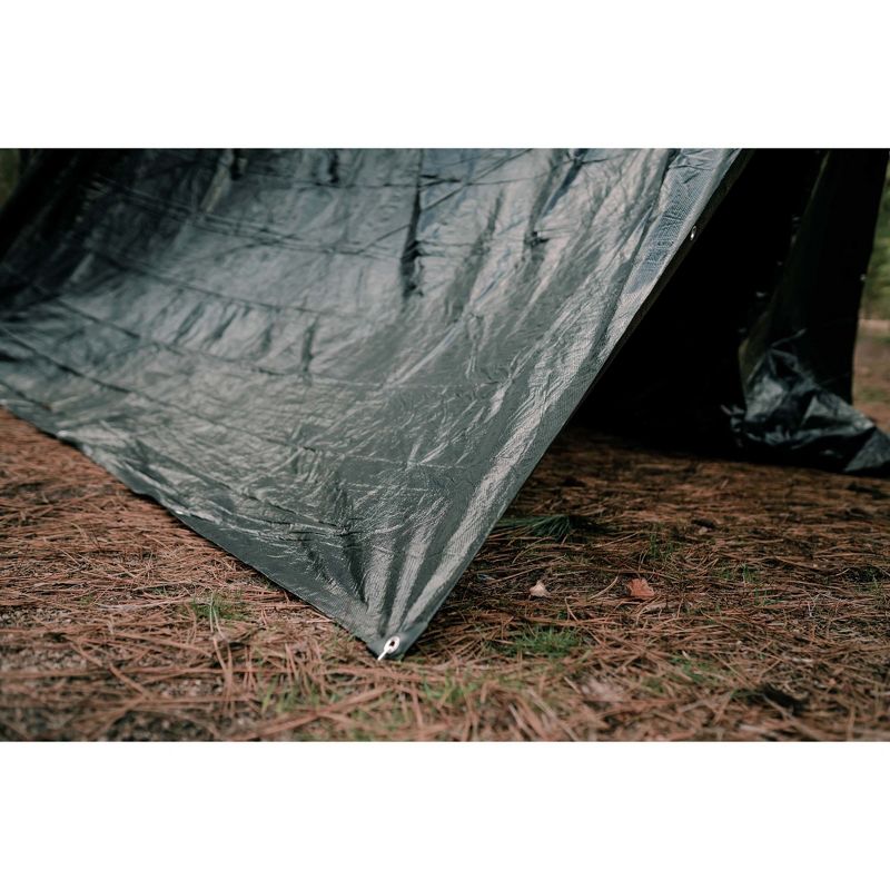 Stansport Medium-Duty Rip-Stop Tarp 10' x 12' - Forest Green - 2 Pack, 4 of 11