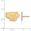 Black Bow Jewelry 14k Yellow Gold Wisconsin Badgers NCAA Post Earrings - 2 of 3