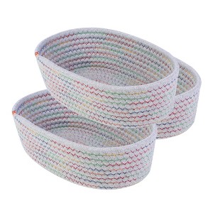 REGALWOVEN Odorless Cotton Rope Handcrafted Compact Multiple Use Open Storage Bins 3 Packs - 1 of 4