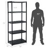 Costway 2 PCS 5-Tier 19lbs Ventilated Shelving Rack Free Standing Multi-Use Shelf Unit - 2 of 4