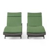 Christopher Knight Home Olivia Rattan Adjustable Gray Chaise Lounges with Cushion(Set of 2) - 2 of 4