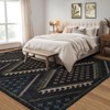 Washable Rugs for Living Room Boho Area Rugs Diamond Print Non Slip Large Kids Bedroom Carpet - 2 of 4