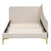 YOOCOZZ Linen Upholstered Wood Daybed with Backrest and Armrest - 3 of 4