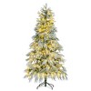 ACEPANO 72 in. H Spruce Snow Flocked Christmas Tree with 790 Snow Branch Tips For Holiday Office Home D¨¦cor-Green - 2 of 4