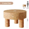Lantine 31.5-Inch Round Coffee Table for Living Room, Modern Circle Center Cocktail Tea Table with Burl Texture & Sturdy Legs, for Home Apartment - 2 of 4