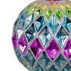 Northlight Glittered Harlequin Christmas Glass Ball Ornament - 3.75" - Rainbow - 4 of 4