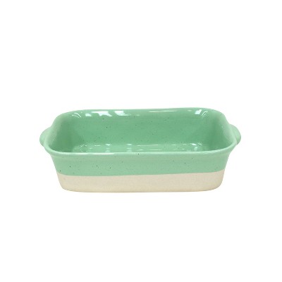 Casafina Fattoria Green Stoneware 11 x 7 Inch Rectangular Baker