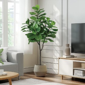 6ft Artificial Fiddle Leaf Fig Tree - 1 of 4