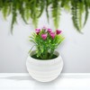 Unique Bargains Artificial Plants Mini Rose Arrangement Plastic 3.15"x3.15"x4.33" 1 Pcs - 2 of 4