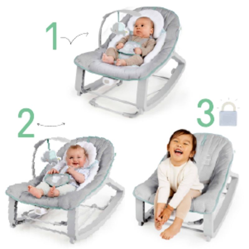 Ingenuity Keep Cozy 3-in-1 Grow with Me Baby Bouncer, Rocker &#38; Toddler Seat - Weaver, 3 of 17