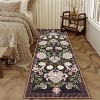 coucheta Multi-size Washable Soft Floral Area Rugs for Living Room, Non Slip Botanical Non Shedding Stain Resistant Carpet, for Bedroom, Dining Room - 4 of 4