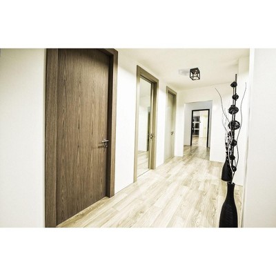 Matte Black & Brushed Nickel Bold Square Flush Mount Light