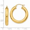 Black Bow Jewelry 5mm, 14k Yellow Gold Classic Round Hoop Earrings, 30mm (1 1/8 Inch) - 3 of 4