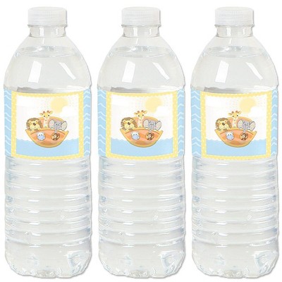 Big Dot of Happiness Noah's Ark - Baby Shower Water Bottle Sticker Labels - Set of 20