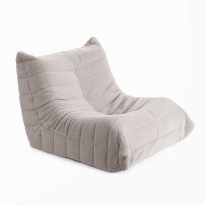 LAUSAINT HOME Memory Foam Giant Bean Bag Chair Grey 1-Piece