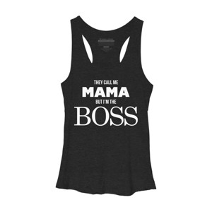Women's Design By Humans They Call Me Mama But I'm the Boss By Shirz Racerback Tank Top - 1 of 2
