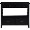 Okak Sideboard Cabinet, Bufft Cabinet with 4 Drawers and 1 Open Shelf, Storage Cabinet for Living Room, Dining Room, Kitchen, Black - 3 of 4