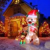 7.9 FT Lighted Christmas Inflatable Decoration, Inflatable Gingerbread Man Outdoor Decoration, Funny Blow Up Yard Decorations with Built-in LED Lights - 2 of 4