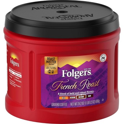 Folgers French Medium Dark Roast Ground Coffee - 24.2oz