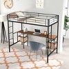 VYNXARIA Twin-size Loft Bed with Table & Shelves - 4 of 4