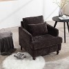 Racxily Tufted Club Armchair - Mid Century Modern Modern Chair,Solid Wood Frame Removable Cushions, for Living Room Office Bedroom,Black - 3 of 4