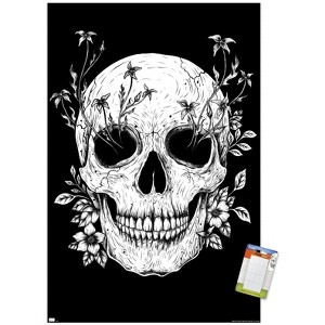 Trends International Episodic Drawing - Floral Skull Unframed Wall Poster Prints - 1 of 4