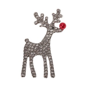 Unique Bargains Christmas Brooches DW108 Gold Alloy Dripping Wax 1.18"x1.89" 1Pc - 1 of 4