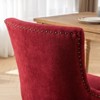 PAGED Modern Style Dining Chairs Set of 2 Upholstered Living Room Chairs with Wood legs and Bronze Nail Head for Living Room - 3 of 4