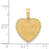 Black Bow Jewelry 14k Yellow Gold For My Sister Heart Pendant, 17mm - 4 of 4