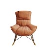Sapphtopaz Velvet Accent Chair Glider Rocking Chair Upholstered Chairs Leisure Rocking Chairs, Modern Comfy Chair for Bedroom, Living Room - 3 of 4