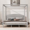 King Size Canopy Platform Bed with Headboard and Support Legs for Bedroom - 2 of 4