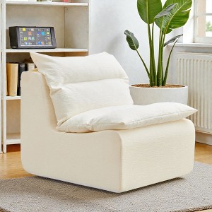 Mshliw Single Polyester Lounge Chair with Backrest, Fully Compressed ...