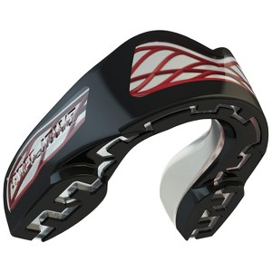 SafeJawz NITRO Triple Layer Shock Cage Mouth Guard with Case for Basketball, Lacrosse, Football, MMA, Hockey, Wrestling - BLACK - 1 of 4