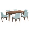 Christopher Knight Home Caruso 7 Piece Contemporary Rubberwood Frame Upholstered Dining Set - 2 of 4