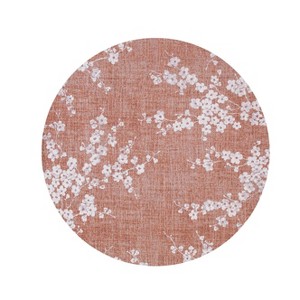 Red and White Oriental Non Skid Area Rug - 1 of 4