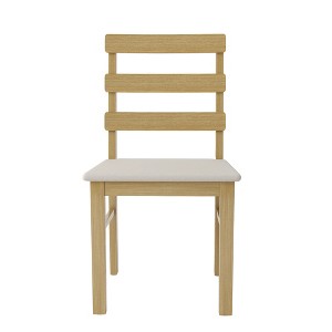 Racxily Scandinavian Dining Chairs, Set of 2 Upholstered Wooden Chairs with Horizontal Back for Dining & Living Room - 1 of 4