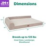 Plush & Grid Cord Orthopedic Deluxe L-Chaise Pet Bed for Dogs and Cats - 2 of 4