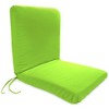 Plow & Hearth - Polyester Classic Outdoor Chair Cushion With Ties, Forest Green - image 2 of 2