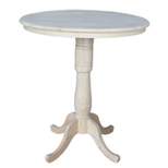 36" Round Top Pedestal Table Unfinished - International Concepts