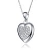 Fashionable and elegant heart pendant neckalce with a timeless design, perfect for adding a touch of sophistication to any outfit - image 3 of 3