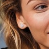 EVERLY JEWELRY |  Sterling Silver 2 1/3 CT DEW Created Moissanite-White Fashion Post Earrings - 4 of 4