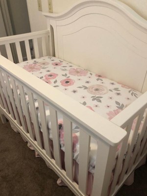 Watercolor floral 9 outlet piece crib bedding set