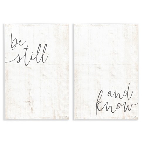 Stupell Industries Be Still & Know Spiritual Calligraphy, 13" x 19" - image 1 of 4