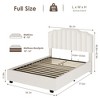 NicBex Full/Twin Size Lift-up Storage Bed Frame with Velvet Headboard,LED Lights and Charging Station - 3 of 4