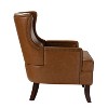Set of 2 Gonzalo Mid-century Modern Vegan Leather ergonomic Accent Armchair| ART OF LIVING DESIGNS - 3 of 4