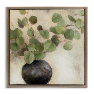 Stupell Industries Green Potted Eucalyptus Leaves, 18" x 18" - 1 of 4
